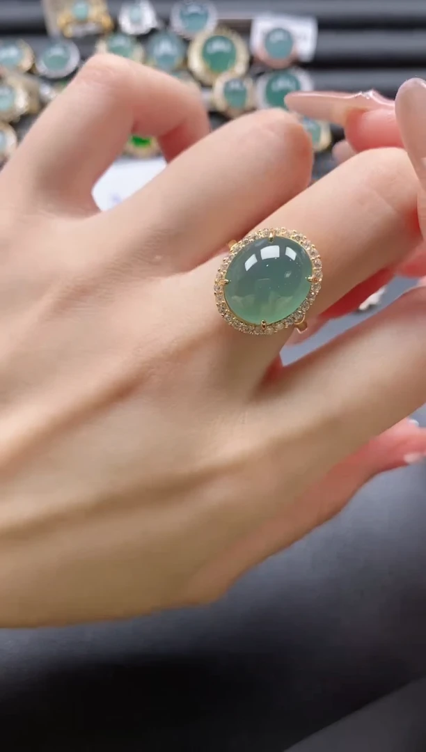 【闪购商品】翡翠戒指银S925镶嵌51151