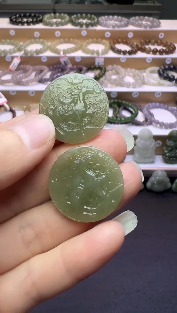 颈饰未镶嵌和田玉41号链接多样性发一有黑点约卡24*5