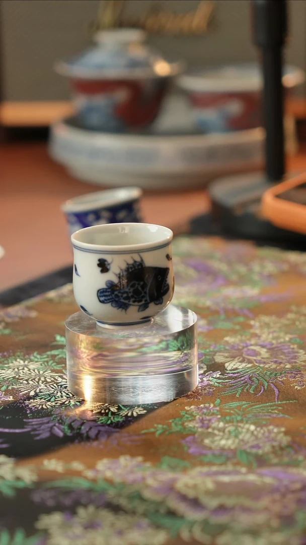 11陶瓷鳜鱼岩茶杯