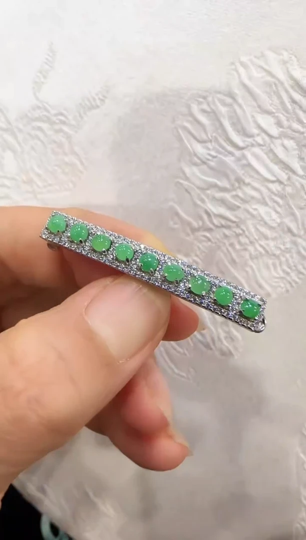 翡翠银S925镶嵌颈饰国风