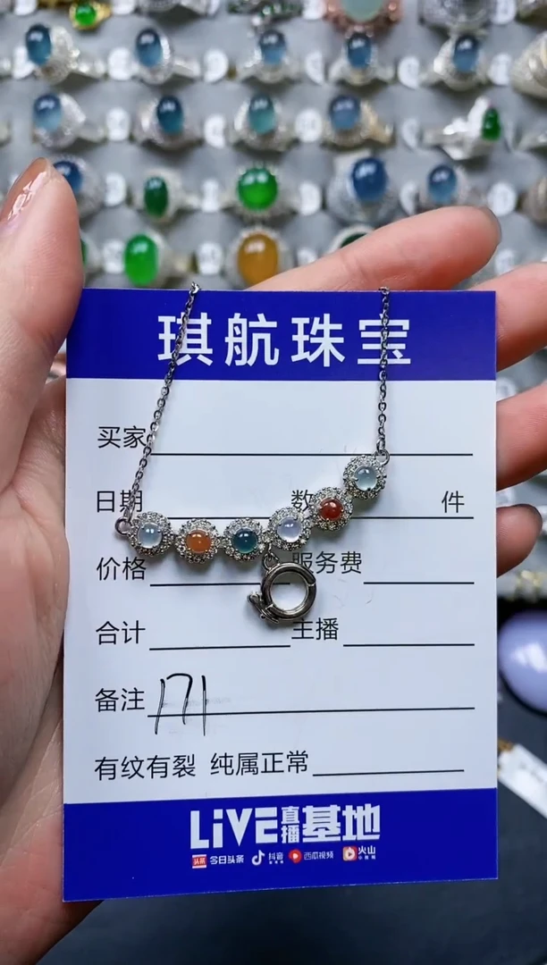 【闪购商品】翡翠颈饰银S925镶嵌0171