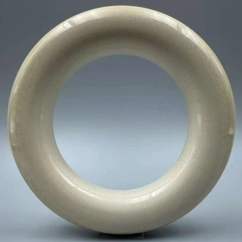 M50571天然猛犸牙满纹芝士皮西藏手镯圆镯男士155.7g 65*20.5mm