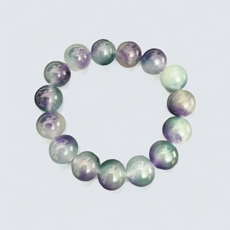 6116正品保障精品飘花多色圆珠手链