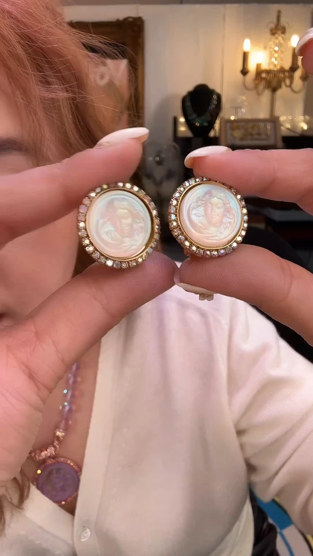 铜合金无睡梦白耳环