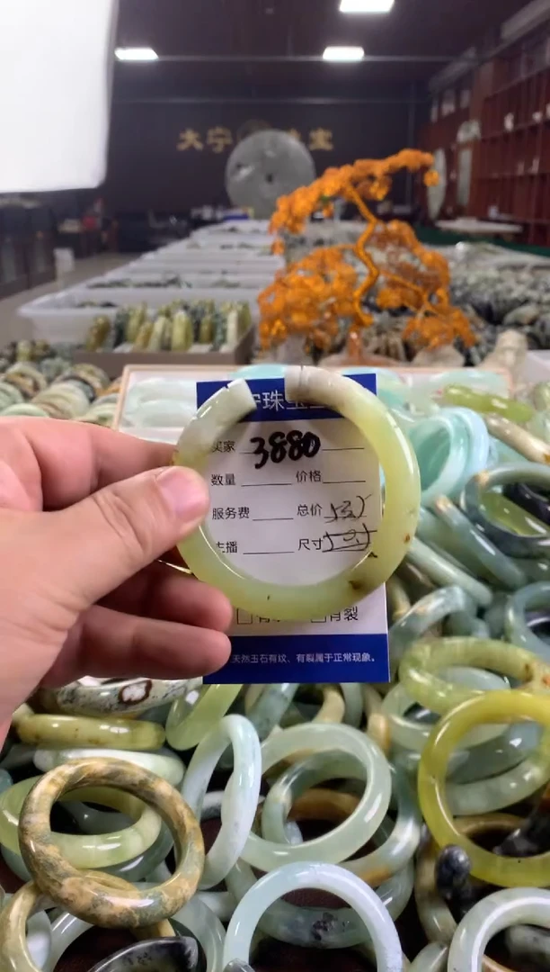 蛇纹石玉未镶嵌手镯3880