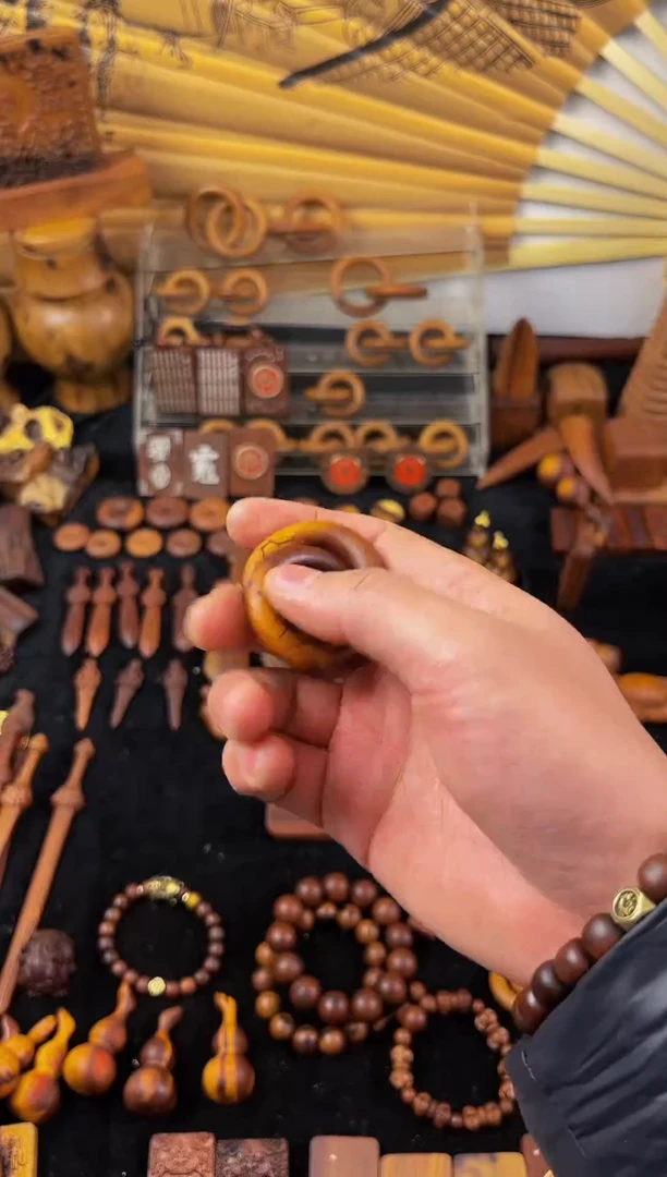 【闪购商品】枣木木雕桃木小乾坤圈一物一拍