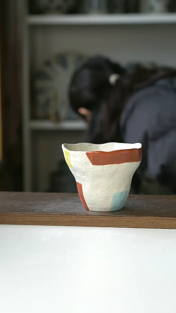 【闪购商品】陶瓷有夏若彩手握杯260ml@4-2@