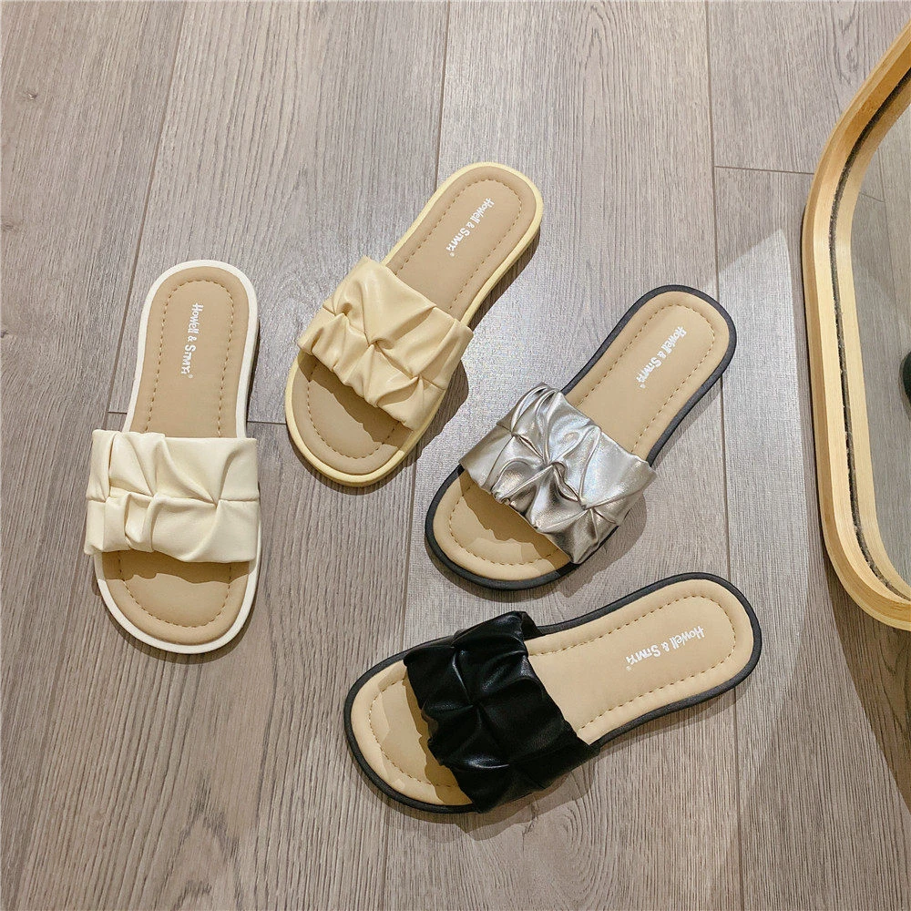 仙女风女夏外穿夏季新款韩版一字拖软底平底拖鞋661(平底拖)