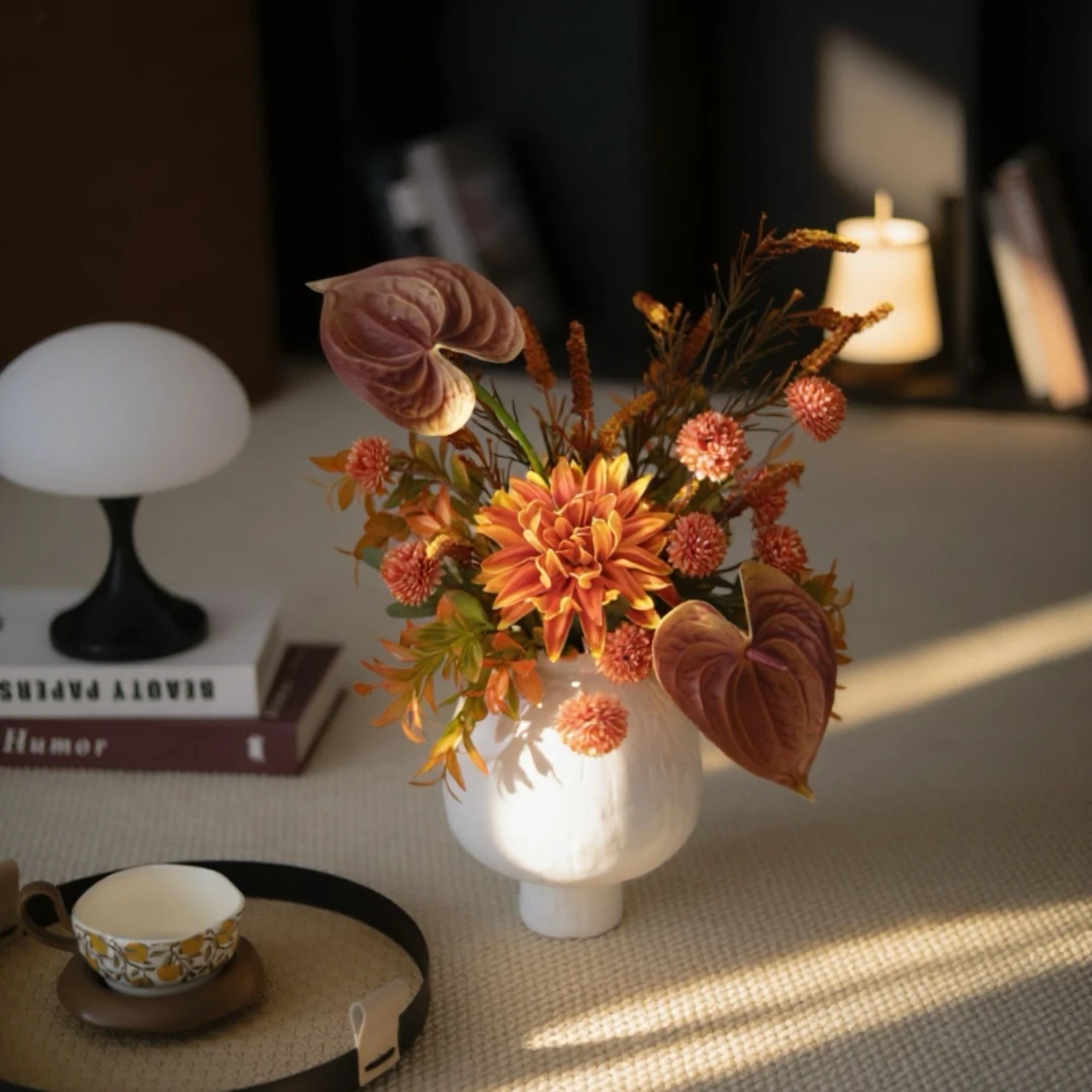 琴川·仿真花假花餐桌花桌面摆设高级感轻奢设计感摆件客厅装饰