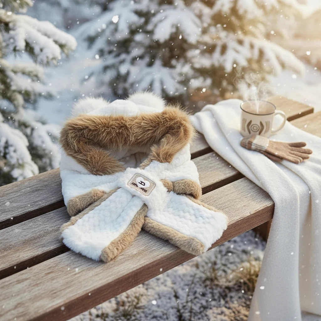 冬款围帽一体护耳秋冬季防寒围帽