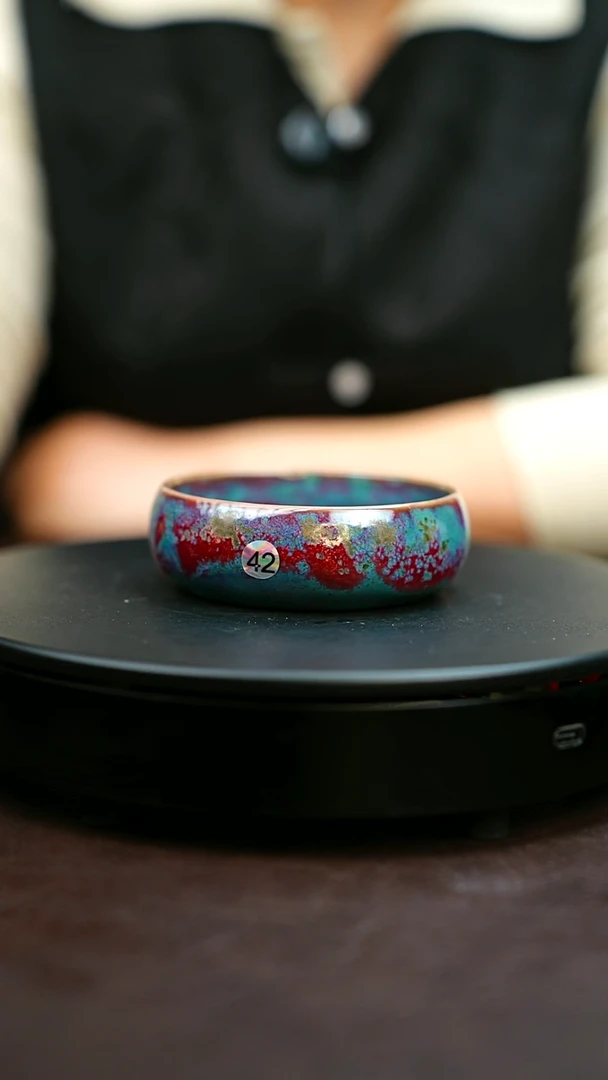 42#原矿钧瓷炉钧釉普洱杯