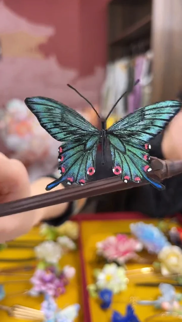 【闪购商品】刺绣非遗绒花（发饰）