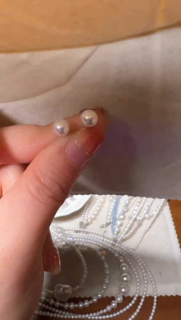 【闪购商品】淡水珍珠耳饰银S925镶嵌3号特惠6mm耳钉