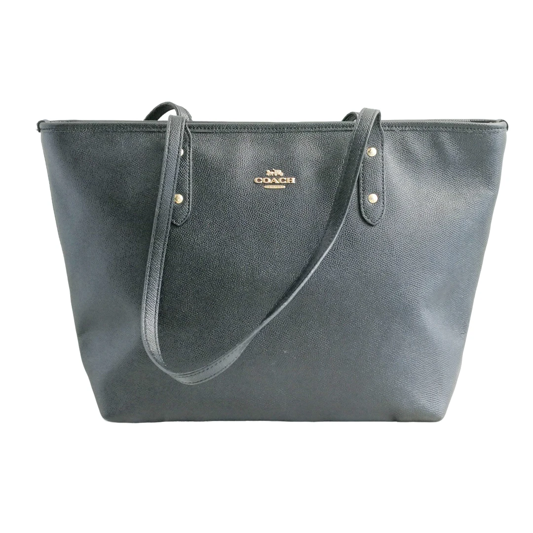 95新 COACH/蔻驰 Coach 黑色托特包 a041610