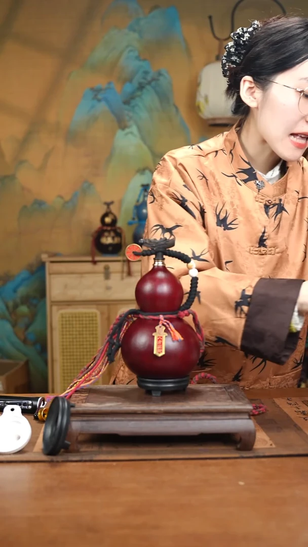 XZ054藏绳款大漆酒葫芦（现货现发）