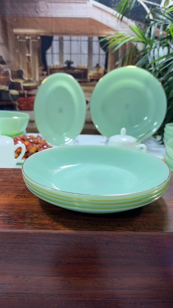 【闪购商品】....8英寸深盘4个  玉瓷【贝美】