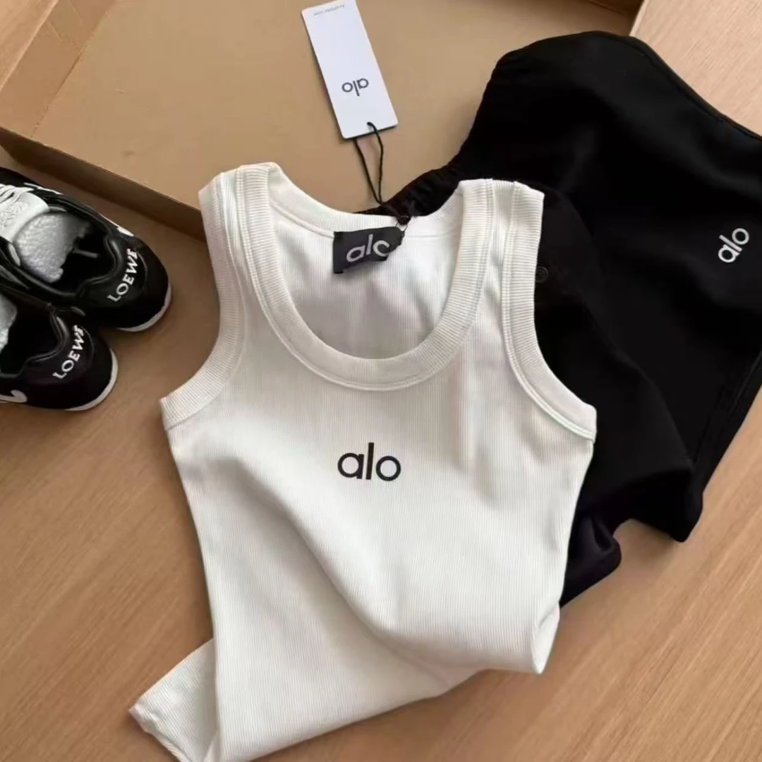 由子衣舍/Youzi Atelierv百搭美式字母印花瑜伽健身吊带背心女