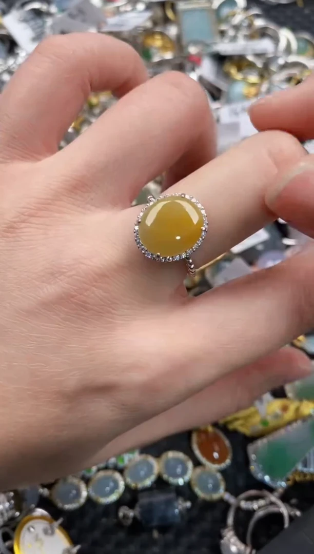 银S925镶嵌戒指翡翠11                  6