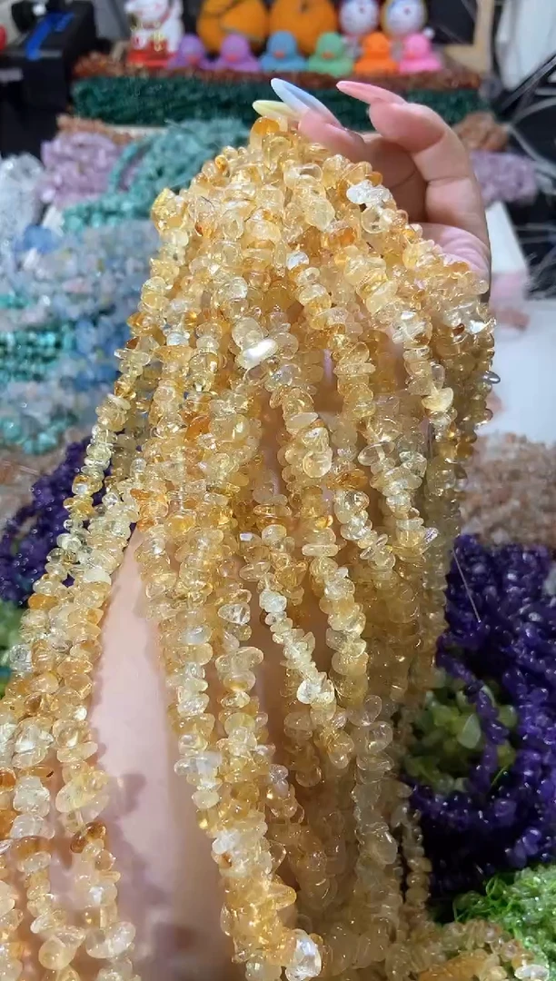 水晶珠宝半成品未镶嵌黄水晶