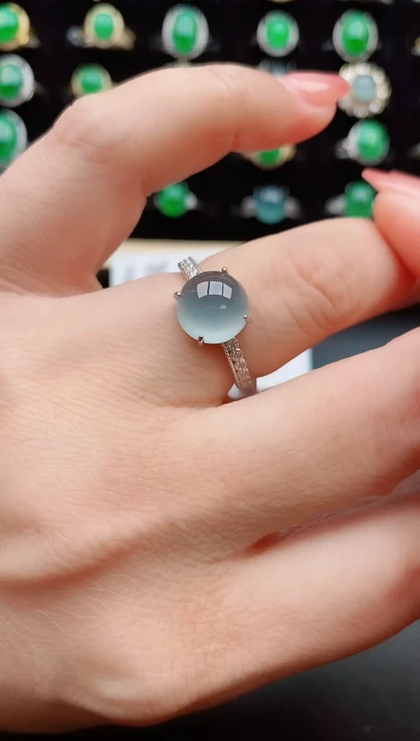 【闪购商品】翡翠戒指银S925镶嵌8080580