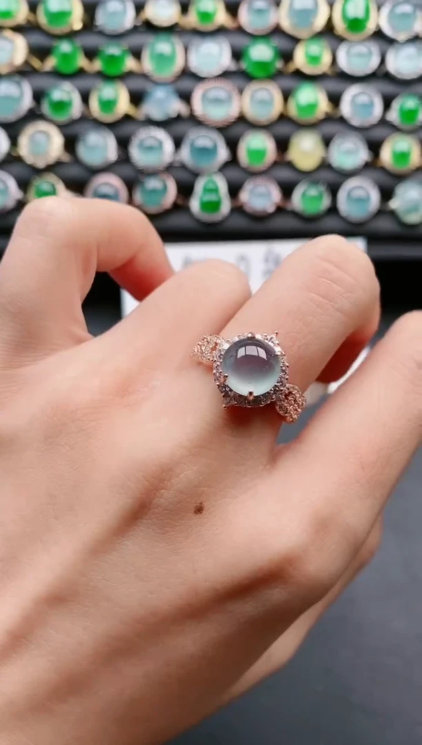 【闪购商品】翡翠戒指银S925镶嵌111111111