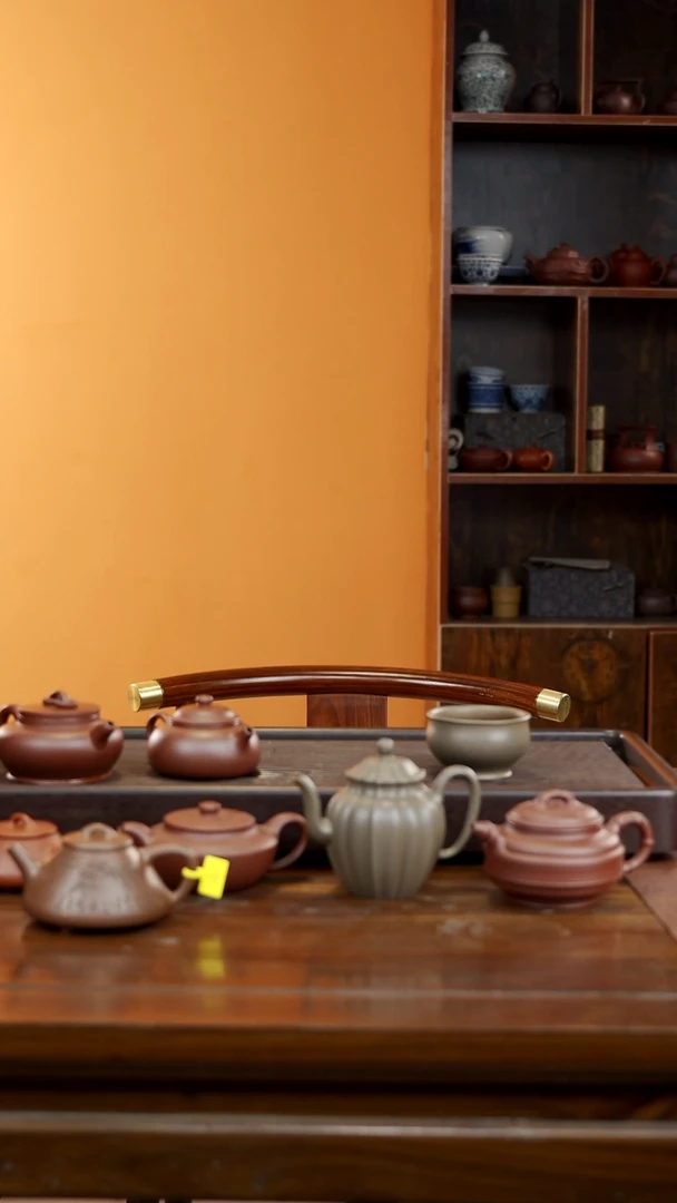 【闪购商品】紫砂茶壶40.60黄料茶盘