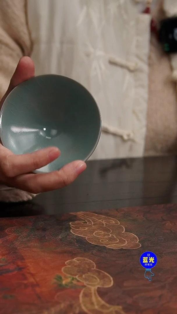 摆件陶纯手工清凉寺原矿釉斗笠小杯