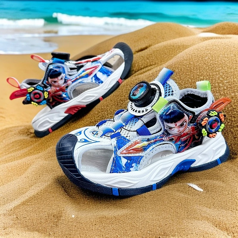 儿童凉鞋哪吒男童包头夏季男孩3-6岁8户外沙滩小孩小朋友夏天鞋子