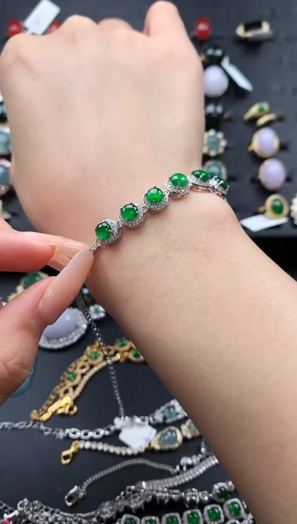 【闪购商品】翡翠戒指银S925镶嵌4236547457