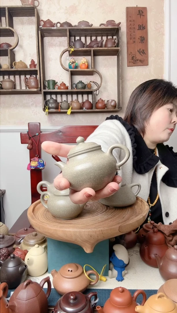 【闪购商品】紫砂茶壶蟹壳青  潘壶