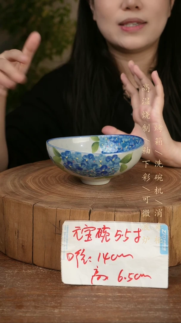 碗瓷景德镇手工手绘高温瓷釉下彩