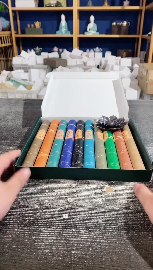 【闪购商品】其他天然10管线香礼盒装+莲花香炉