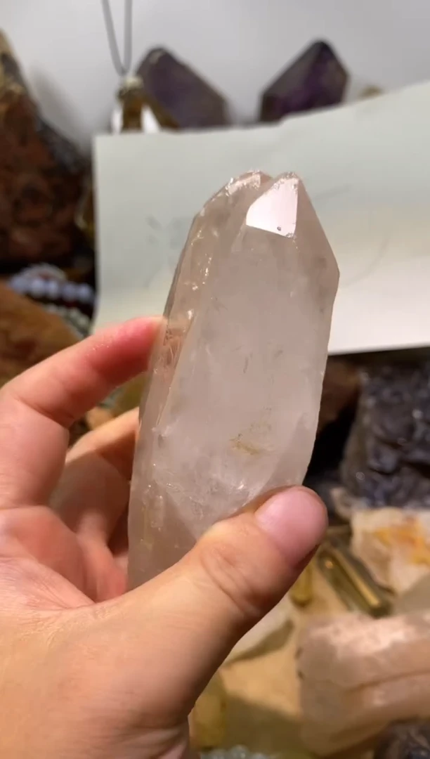 水晶珠宝半成品未镶嵌6号296G高透大能量柱