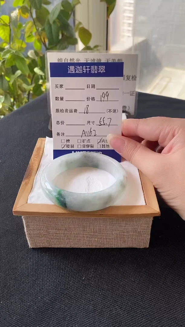 未镶嵌手镯翡翠56圈口 A1162BM