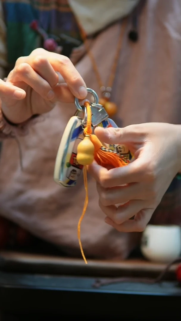 【路师傅原创手作天然葫芦】钥匙扣