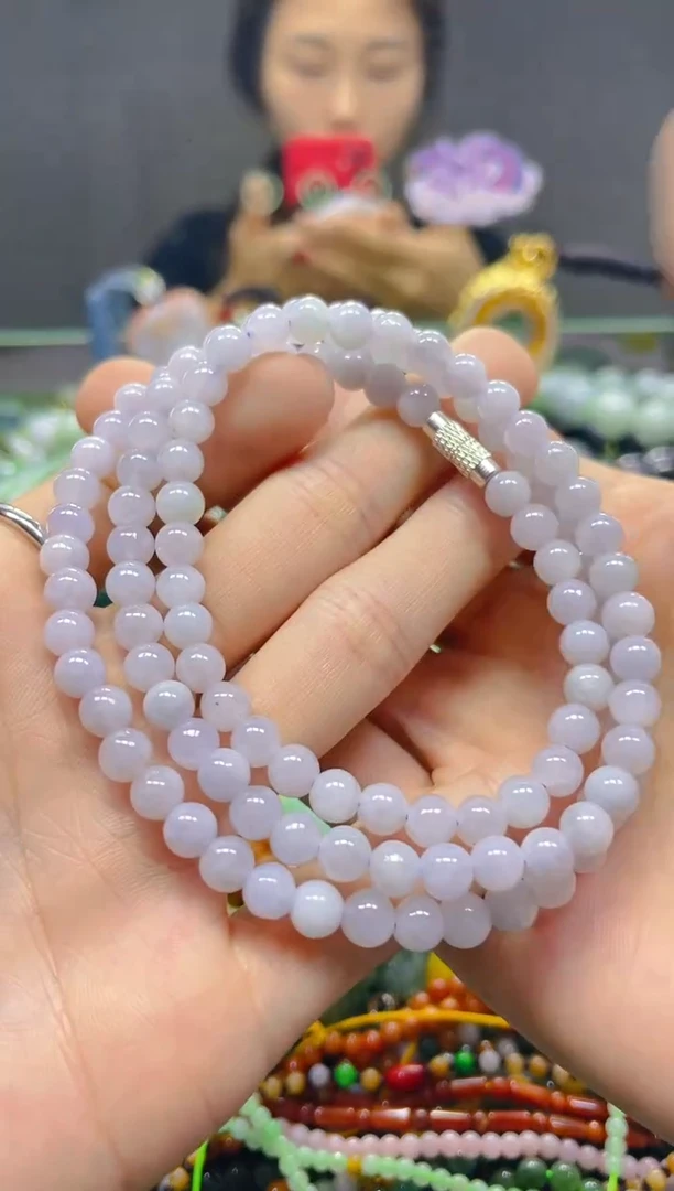 颈饰未镶嵌翡翠5MM/Q/翡翠A货，一件也是批发价