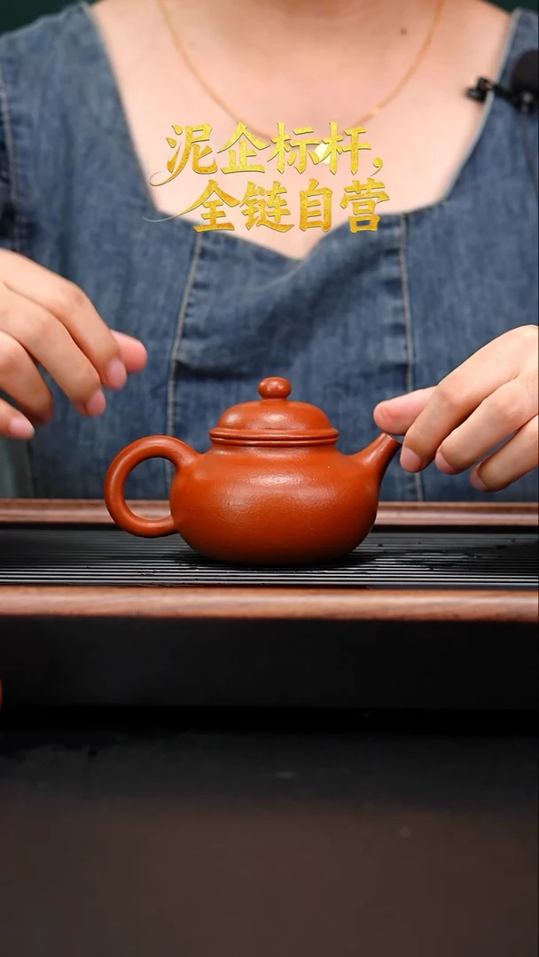 茶壶紫砂全手工黄龙山朱泥容天170