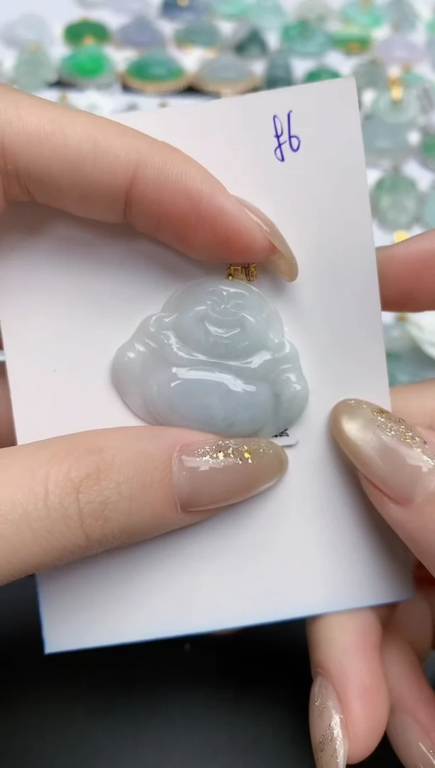 【闪购商品】翡翠颈饰18K金镶嵌天然缅甸翡翠A货