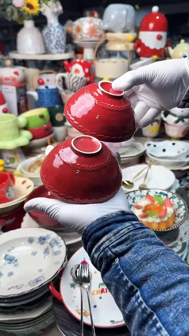 陶瓷2个米饭碗微瑕 凑满20元包邮