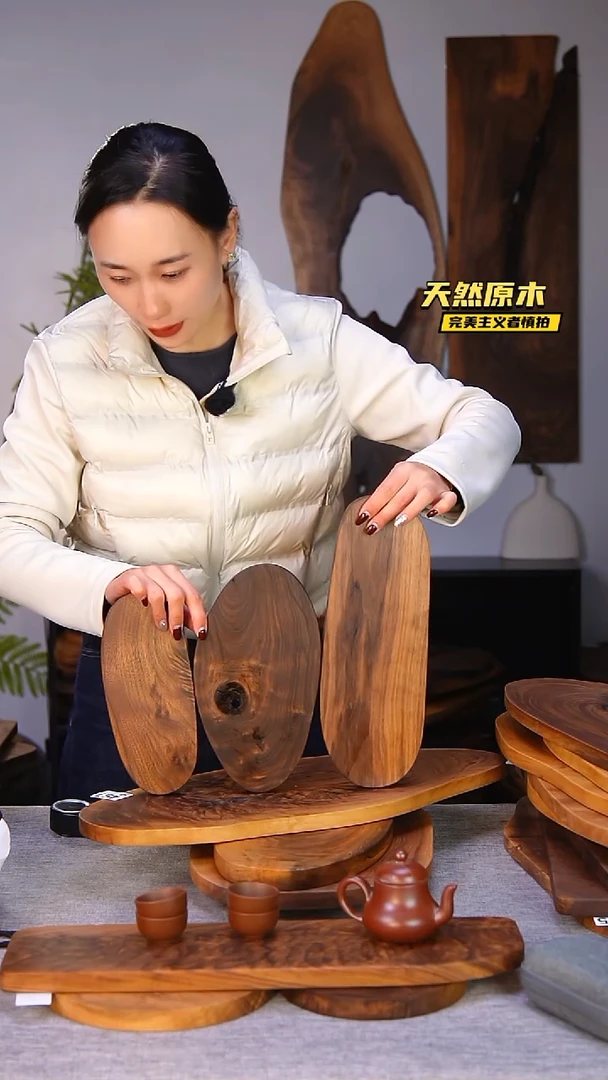 木北美黑胡桃原木.干裂疤结不属于商品质量问题完美主义者慎拍