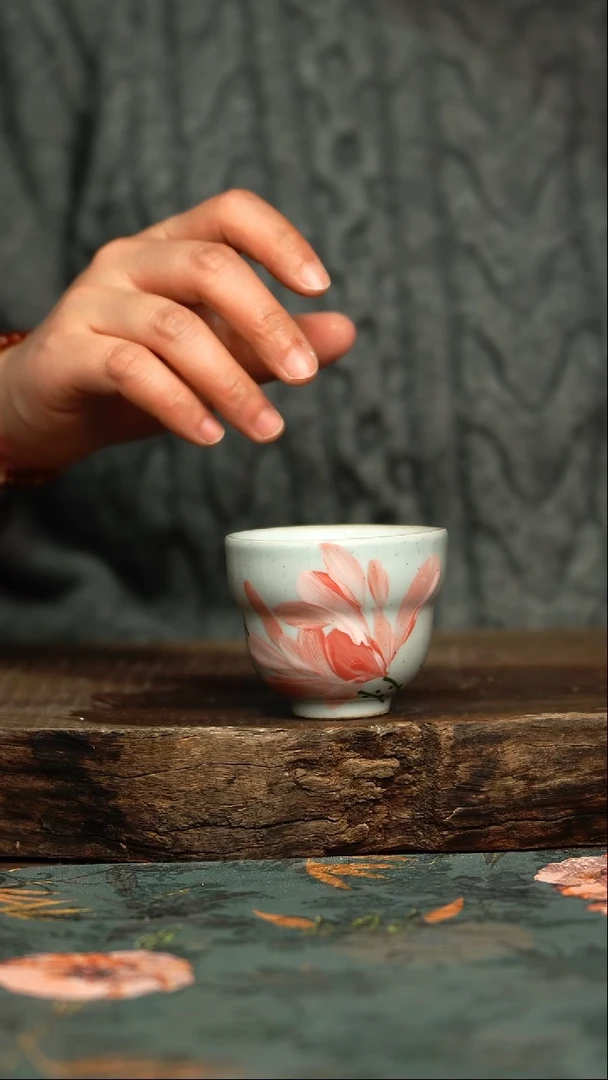 【闪购商品】杯杯釉下彩手工手绘同款陶器