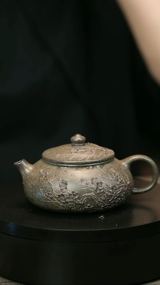 茶壶紫砂荷*豆H1860陈春芬段泥梅花寒江