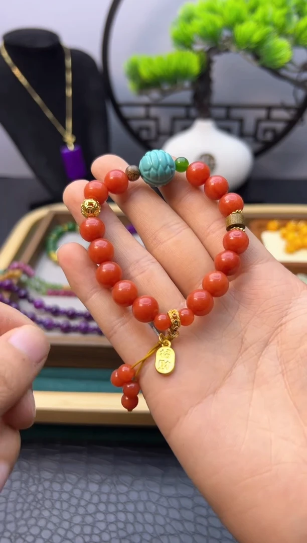 【闪购商品】翡翠手链14K金镶嵌S32