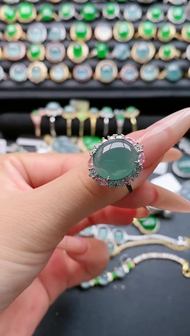 【闪购商品】翡翠戒指银S925镶嵌111111