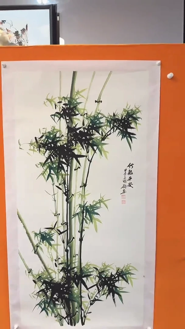 【闪购商品】国画明锐老师竹子画8平尺国画