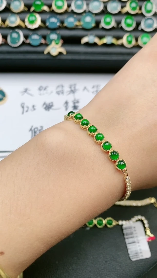翡翠戒指银S925镶嵌11111