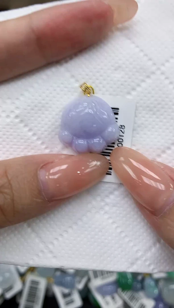 颈饰18K金镶嵌翡翠11111111111