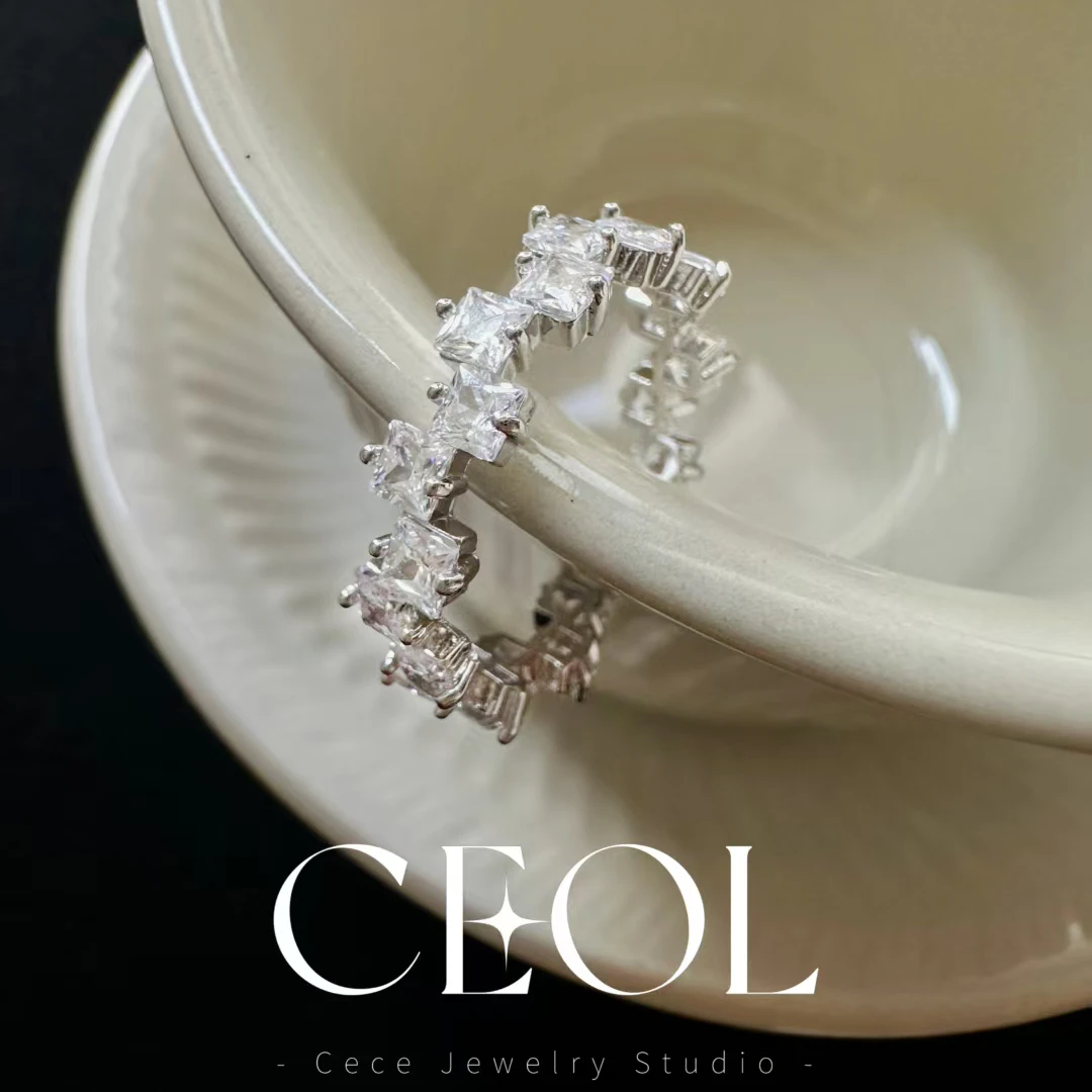 铜合金锆石戒指 CEOL【白日梦】简约气质经典时尚通勤叠搭款戒指