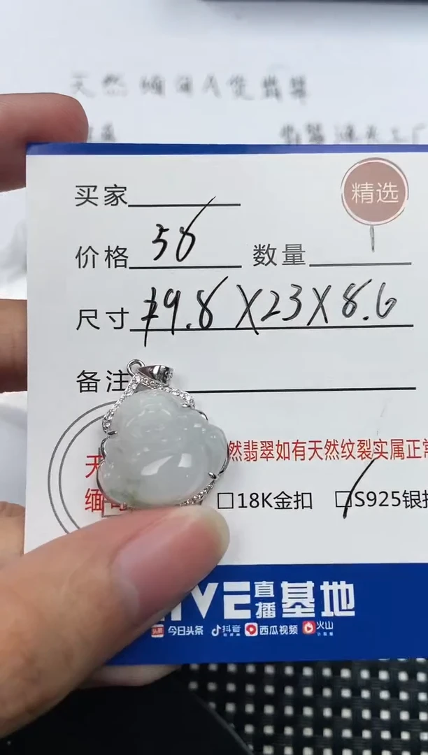 翡翠未镶嵌颈饰挂件