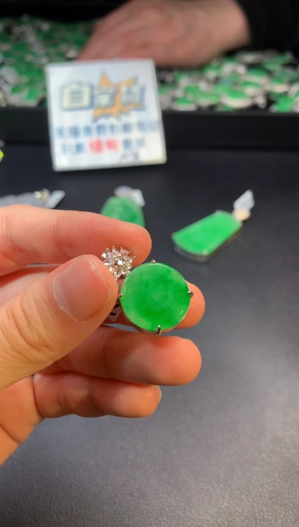 【闪购商品】翡翠颈饰银S925镶嵌翡翠